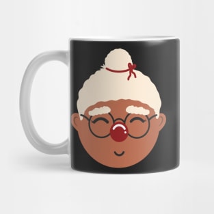 Cute Brown Indian Desi Mrs Claus Santa Claus Matching Couple Christmas Mug